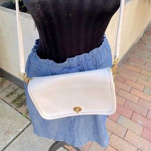 Vintage white Coach purse